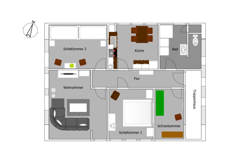 Grundriss FW Marienstrae 22B Norderney